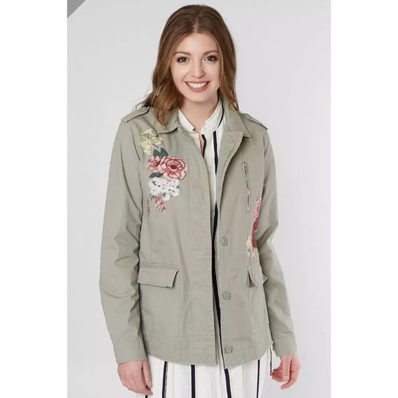 Buckle BKE Floral Embroidered Jacket XS - Picture 3 of 5